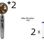 Propeller Turbo High Pressure Shower Head with Stop Button & Cotton Filter – Water Saving Handheld ABS Bathroom Nozzle