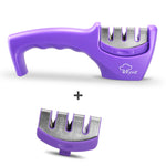 Diamond Tungsten Steel Knife Sharpener – Stainless Steel Kitchen Sharpening Tool with Detachable Design & Long-Lasting Whetstone