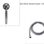 360° Rotating High Pressure Shower Head with Turbo Fan – Water Saving ABS Chrome Spray Nozzle with Filter Bathroom Accessory