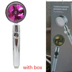 360° Rotating High Pressure Shower Head with Turbo Fan – Water Saving ABS Chrome Spray Nozzle with Filter Bathroom Accessory