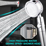 Propeller Turbo High Pressure Shower Head with Stop Button & Cotton Filter – Water Saving Handheld ABS Bathroom Nozzle