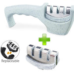 Diamond Tungsten Steel Knife Sharpener – Stainless Steel Kitchen Sharpening Tool with Detachable Design & Long-Lasting Whetstone