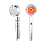 Propeller Turbo High Pressure Shower Head with Stop Button & Cotton Filter – Water Saving Handheld ABS Bathroom Nozzle