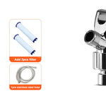 360° Rotating High Pressure Shower Head with Turbo Fan – Water Saving ABS Chrome Spray Nozzle with Filter Bathroom Accessory