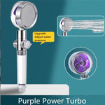 360° Rotating High Pressure Shower Head with Turbo Fan – Water Saving ABS Chrome Spray Nozzle with Filter Bathroom Accessory