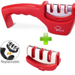 Diamond Tungsten Steel Knife Sharpener – Stainless Steel Kitchen Sharpening Tool with Detachable Design & Long-Lasting Whetstone