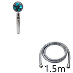 Propeller Turbo High Pressure Shower Head with Stop Button & Cotton Filter – Water Saving Handheld ABS Bathroom Nozzle