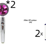 Propeller Turbo High Pressure Shower Head with Stop Button & Cotton Filter – Water Saving Handheld ABS Bathroom Nozzle
