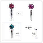Propeller Turbo High Pressure Shower Head with Stop Button & Cotton Filter – Water Saving Handheld ABS Bathroom Nozzle