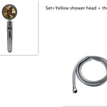 360° Rotating High Pressure Shower Head with Turbo Fan – Water Saving ABS Chrome Spray Nozzle with Filter Bathroom Accessory